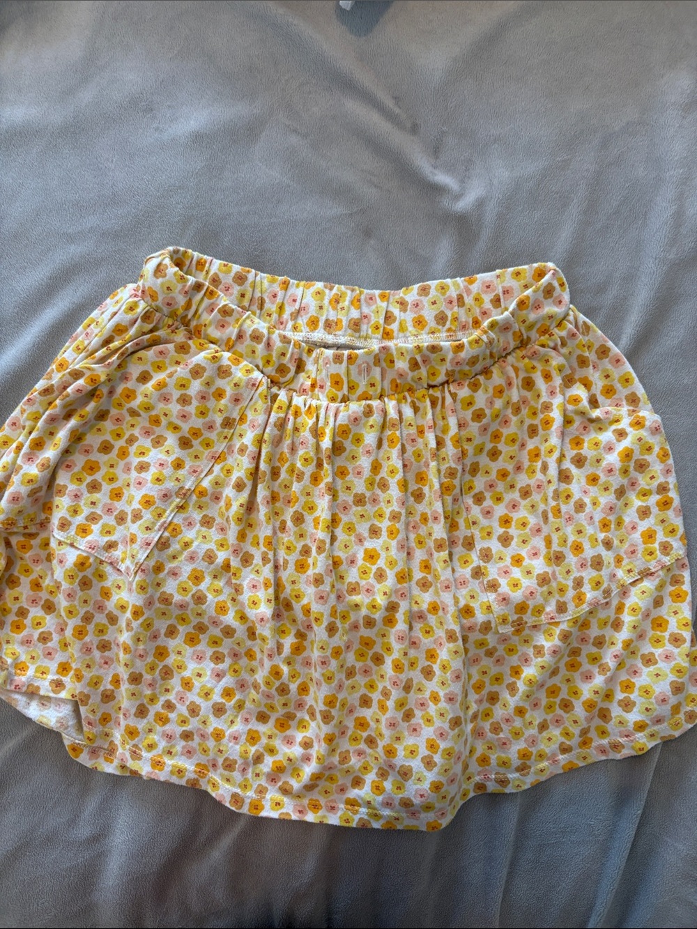 Cat & Jack Yellow Floral Mini Skirt